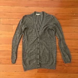 Madewell gray cotton cardigan